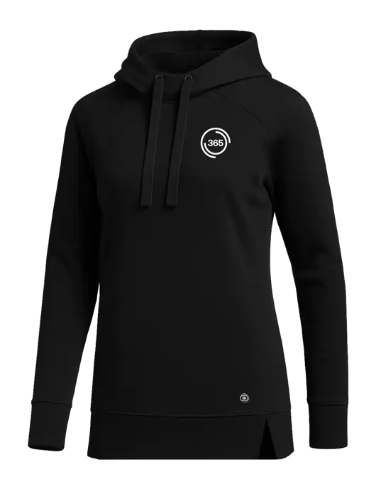 OGIO Black Womens Luuma Pullover Fleece Hoodie w/365 Icon Logo