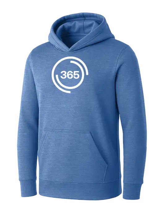 Womens Royal Heather Core Fleece Pullover Hooded Sweatshirt w/365 Icon Logo