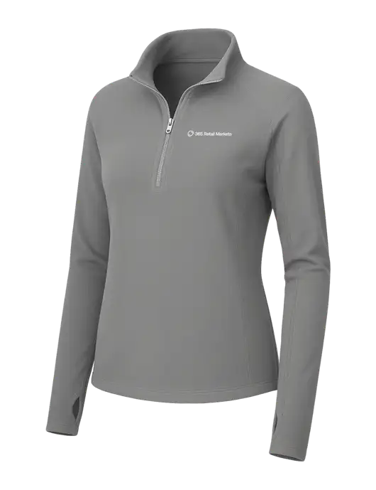 Womens Medium Grey Microfleece 1/2 Zip Pullover w/365 Logo