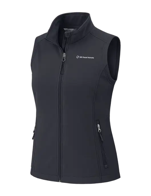 Charcoal Grey Womens Core Soft Shell Vest w/365 Logo