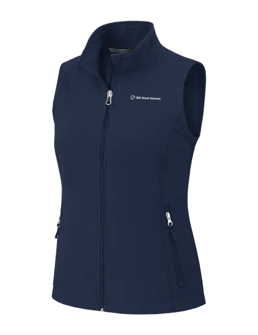 Navy Womens Core Soft Shell Vest w/365 Logo