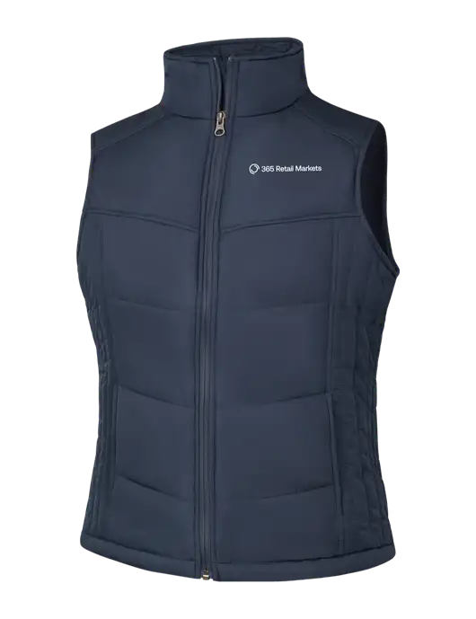  Womens Dark Slate/Black Puffy Vest w/365 Logo