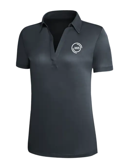 Dark Grey Silk Touch Womens Performance Polo w/365 Icon Logo
