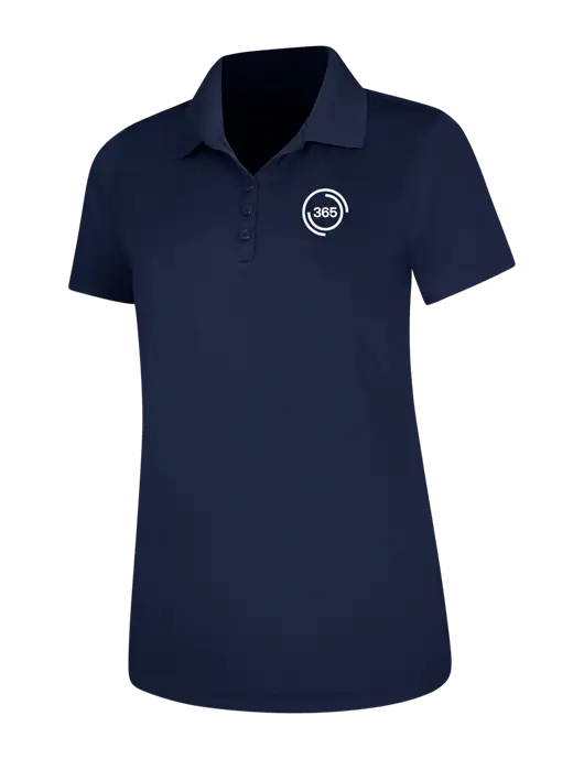 Dark Navy Womens Dry Zone UV Mesh Polo w/365 Icon Logo