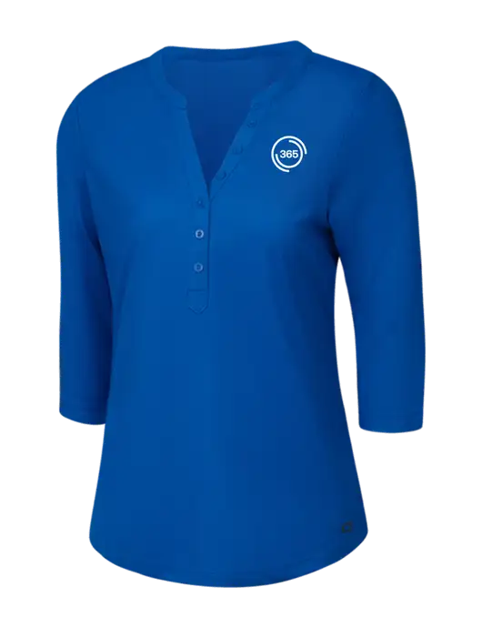 OGIO Royal Blue Jewel Henley w/365 Icon Logo