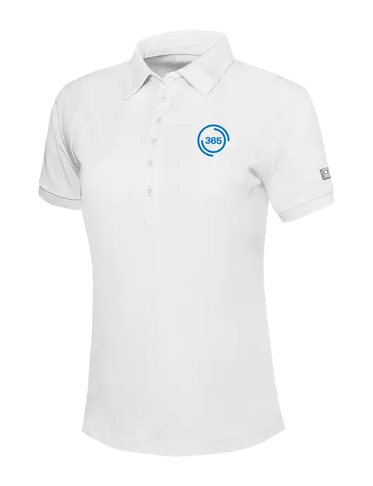 OGIO Womens Bright White Jewel Polo w/365 Icon Logo