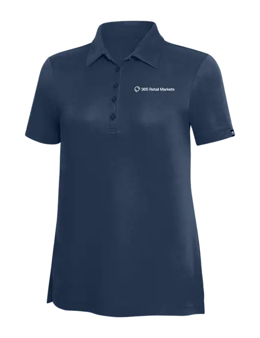 TravisMathew Navy Solid Womens Oceanside Polo w/365 Logo