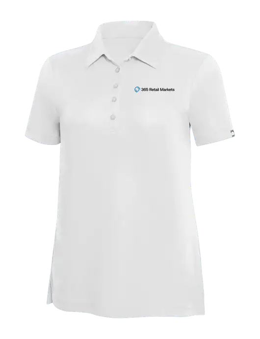 TravisMathew White Solid Womens Oceanside Polo w/365 Logo