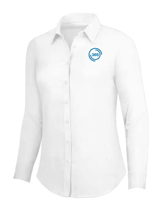 White Womens SuperPro Oxford Shirt w/365 Icon Logo