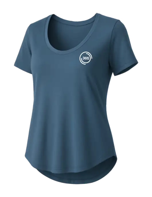 Mercer+Mettle Womens Light Navy Blue Stretch Jersey Relaxed Scoop w/365 Icon Logo