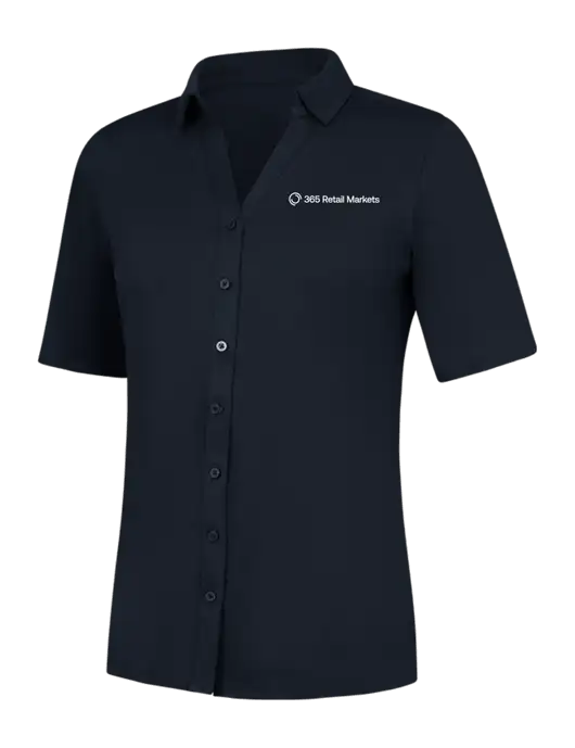 Womens Navy City Stretch Top w/365 Logo