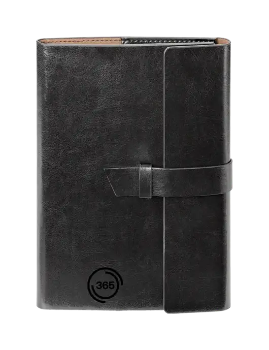 Fabrizio Black 6.875 x 9.56 Portfolio w/365 Icon Logo