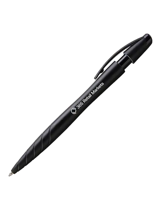 Awali Black Metallic Pen - Black Ink w/365 Logo