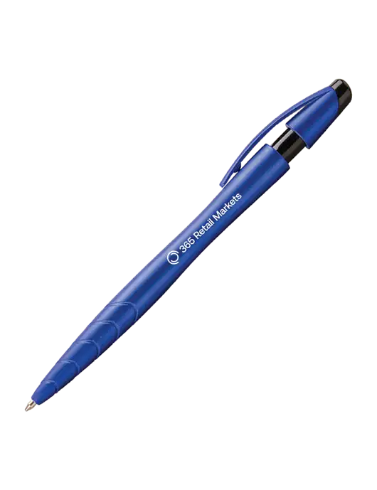 Awali Blue Metallic Pen - Black Ink w/365 Logo