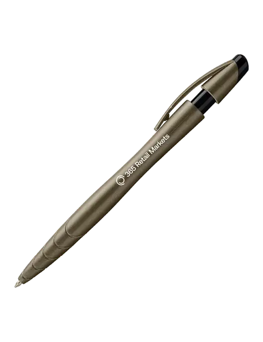 Awali Grey Metallic Pen - Black Ink w/365 Logo