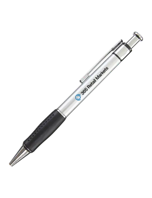 Malta Silver Pen - Black Ink w/365 Logo