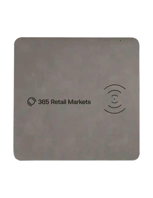 Grey Laserable Leatherette Phone Charging Mat w/365 Logo