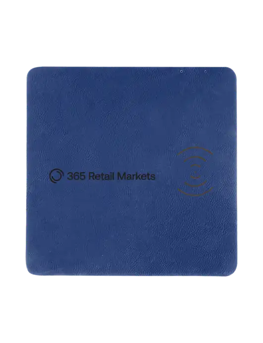 Light Navy Blue Laserable Leatherette Phone Charging Mat w/365 Logo