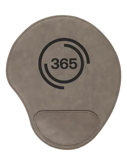 Gray Leatherette Mouse Pad w/365 Icon Logo