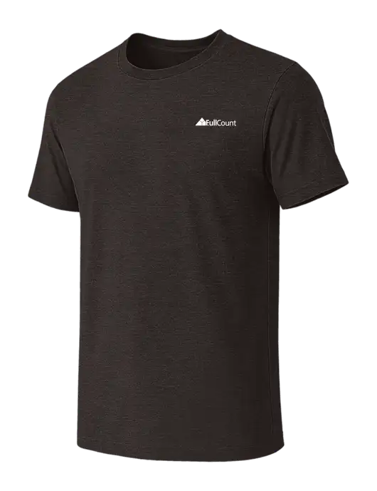 BELLA+CANVAS Dark Grey Heather CVC Short Sleeve Tee w/FullCount Logo