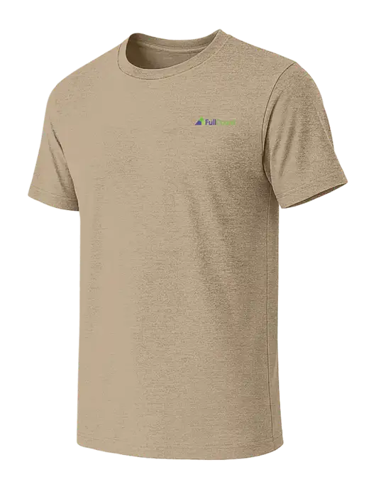 BELLA+CANVAS Heather Tan CVC Short Sleeve Tee w/FullCount Logo