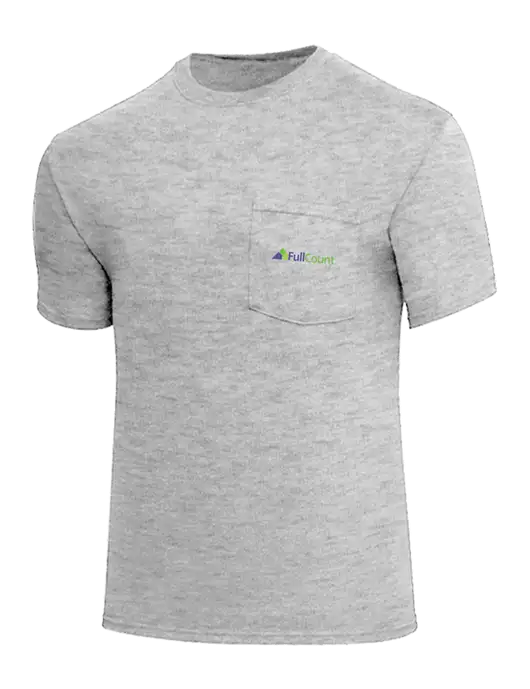 Core Blend Light Grey Heather Pocket T-Shirt w/FullCount Logo