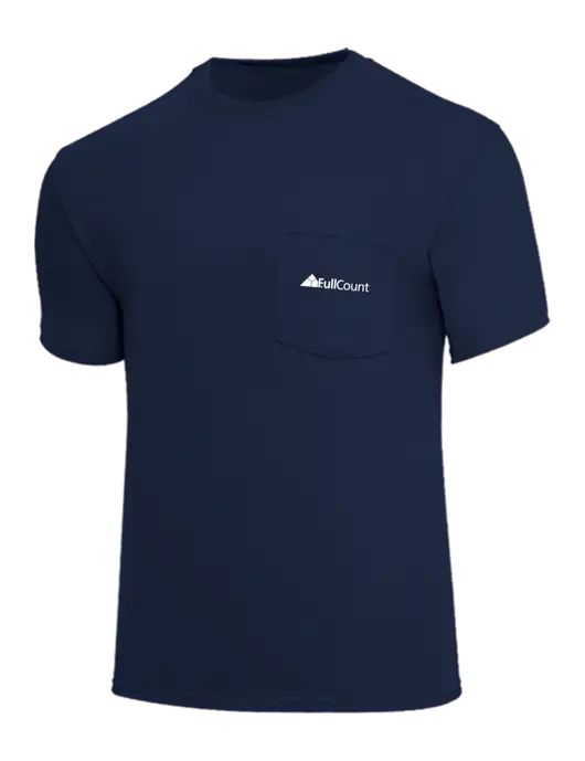 Core Blend Navy Pocket T-Shirt w/FullCount Logo