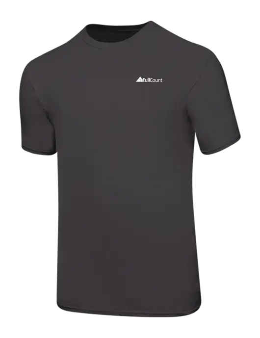 Ring Spun Charcoal 4.5 oz T-Shirt w/FullCount Logo