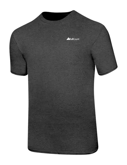 Ring Spun Dark Heather Grey 4.5 oz T-Shirt w/FullCount Logo
