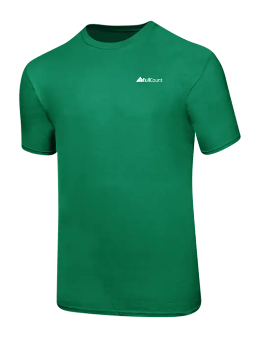 Ring Spun Kelly Green 4.5 oz T-Shirt w/FullCount Logo