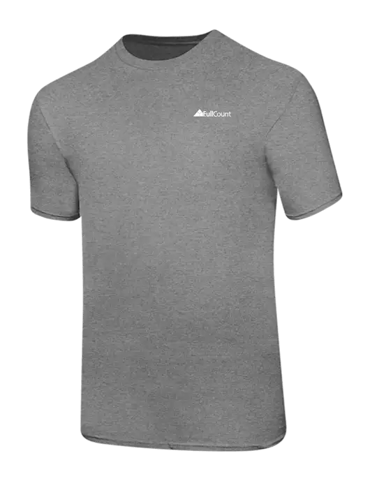 Ring Spun Light Heather Grey 4.5 oz T-Shirt w/FullCount Logo