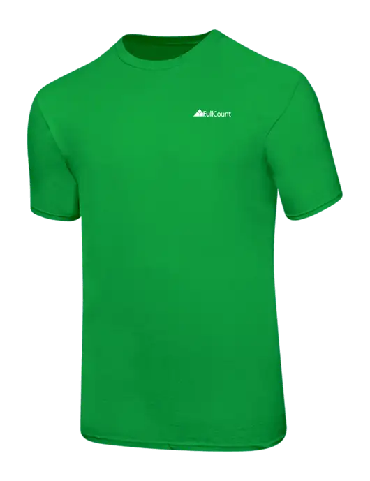 Ring Spun Light Kelly Green 4.5 oz T-Shirt w/FullCount Logo