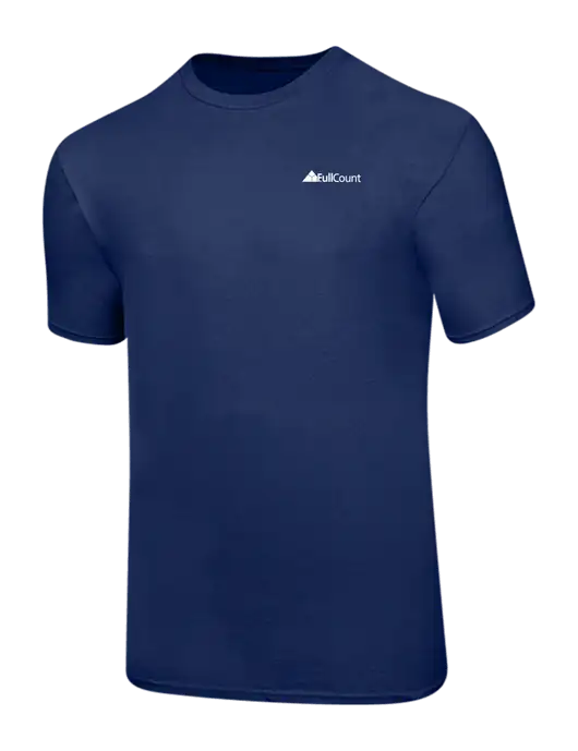 Ring Spun Navy 4.5 oz T-Shirt w/FullCount Logo