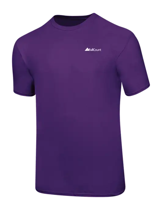 Ring Spun Purple 4.5 oz T-Shirt w/FullCount Logo