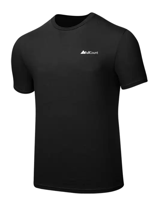 Seriously Soft Black T-Shirt w/FullCount Logo