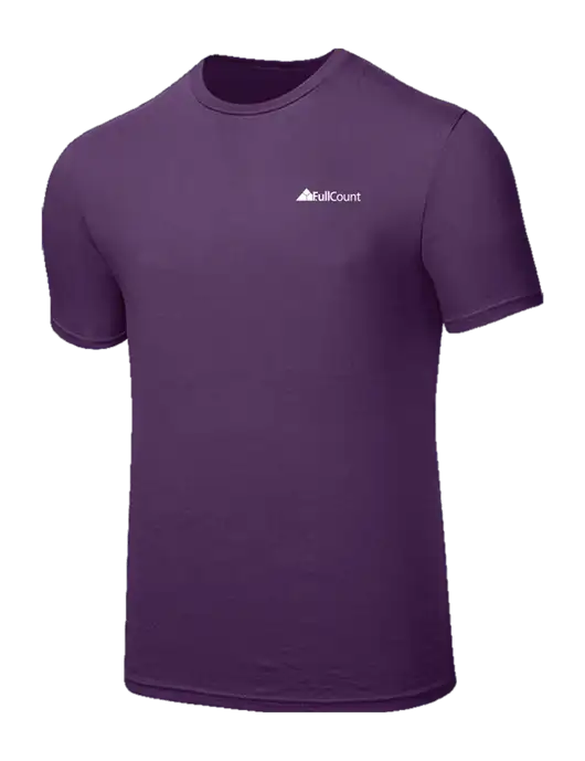 Seriously Soft Eggplant Purple T-Shirt w/FullCount Logo