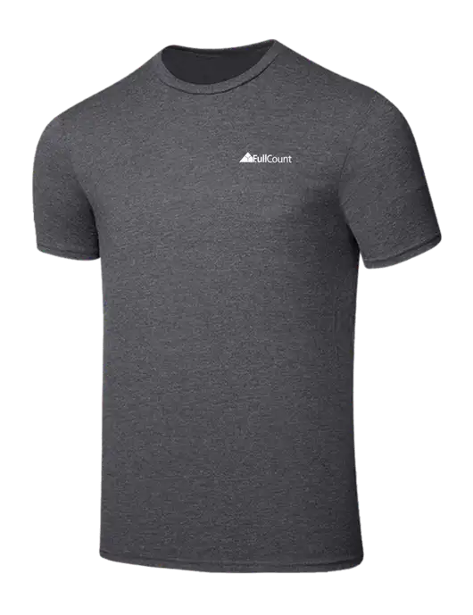 Seriously Soft Heathered Charcoal T-Shirt w/FullCount Logo