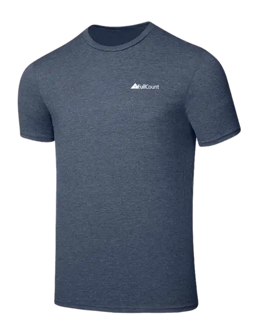 Seriously Soft Heathered Navy T-Shirt w/FullCount Logo