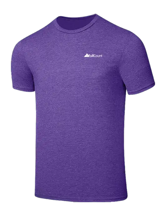 Seriously Soft Heathered Purple T-Shirt w/FullCount Logo