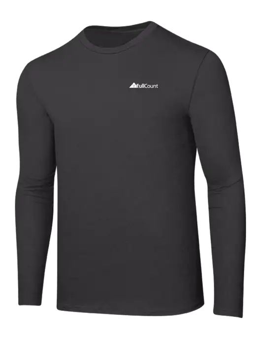 Ring Spun Charcoal 4.5 oz Long Sleeve T-Shirt w/FullCount Logo