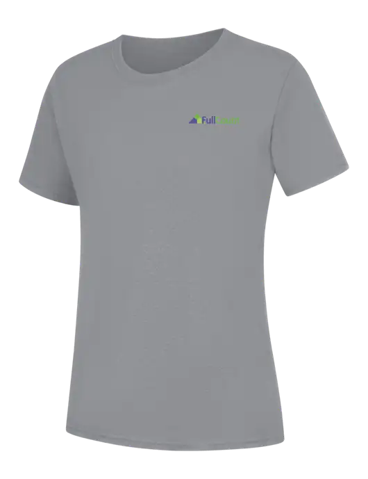 Womens Light Grey Heather Core Blend Tee w/FullCount Logo