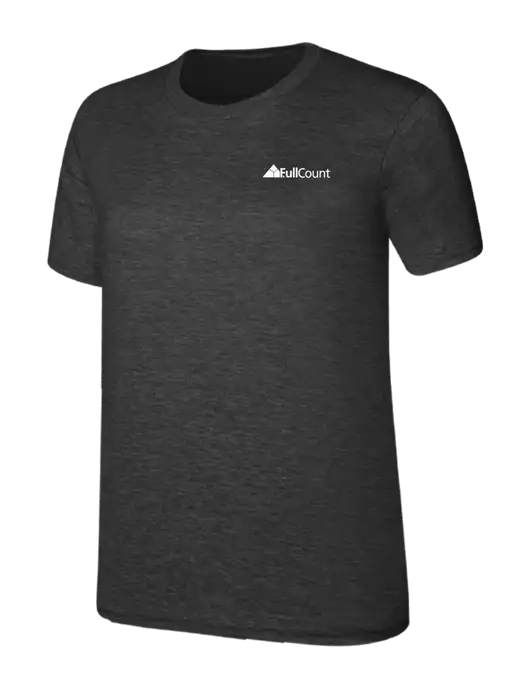 Womens Ring Spun Dark Heather Grey 4.5 oz T-Shirt w/FullCount Logo