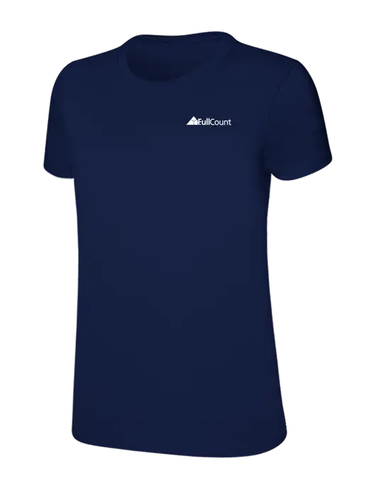 Womens Ring Spun Navy 4.5 oz T-Shirt w/FullCount Logo