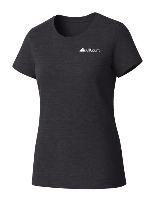 Womens Seriously Soft Heathered Charcoal T-Shirt w/FullCount Logo