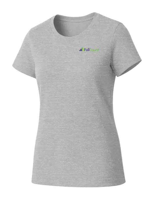 Womens Seriously Soft Light Heathered Grey T-Shirt w/FullCount Logo