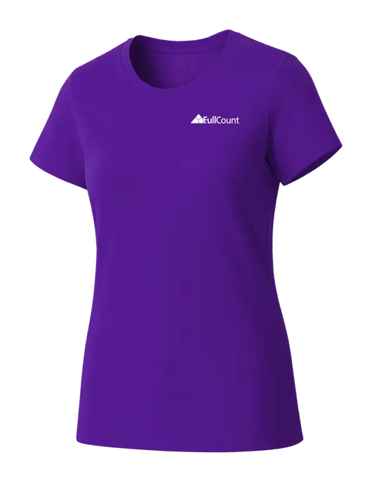 Womens Seriously Soft Purple T-Shirt w/FullCount Logo