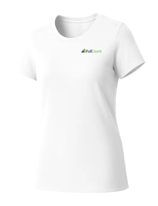 Womens Seriously Soft White T-Shirt w/FullCount Logo