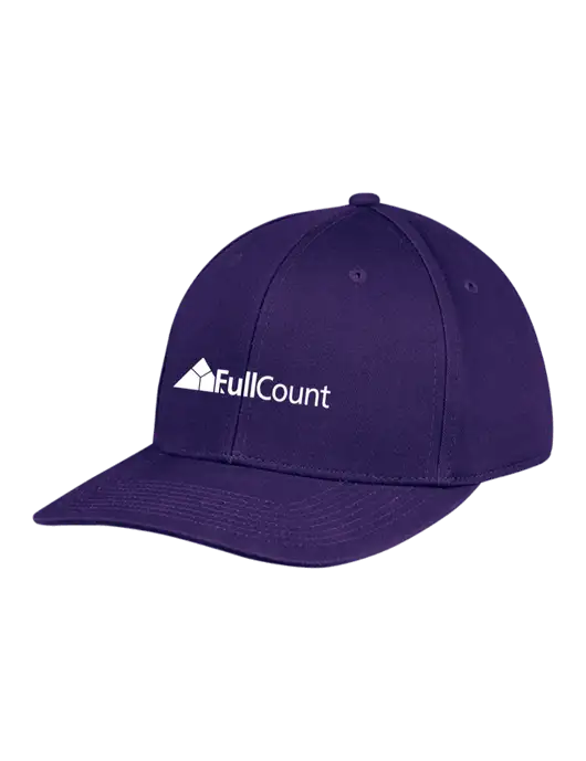 Premium Modern Structured Twill Purple Snapback Cap w/FullCount Logo