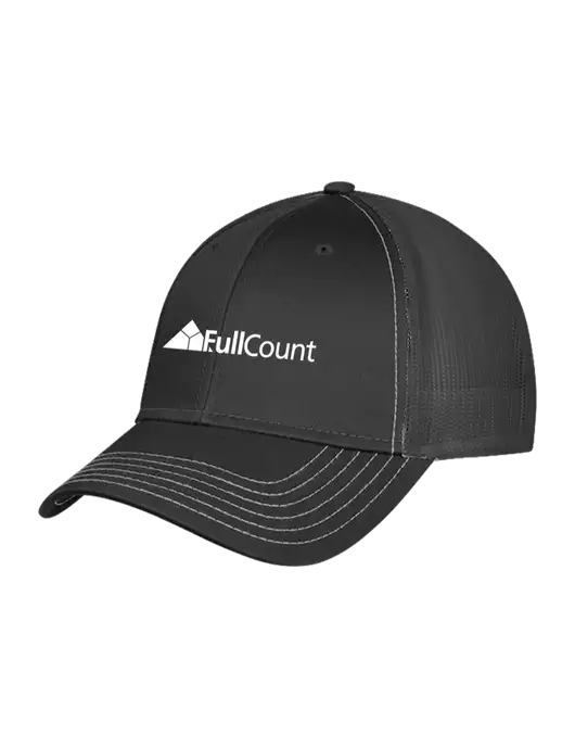 Charcoal Grey Mesh Trucker Cap Snap Back w/FullCount Logo