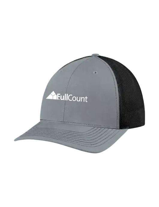 Richardson Adjustable Snapback Original 112 Trucker Cap Heather Grey w/Black Mesh w/FullCount Logo